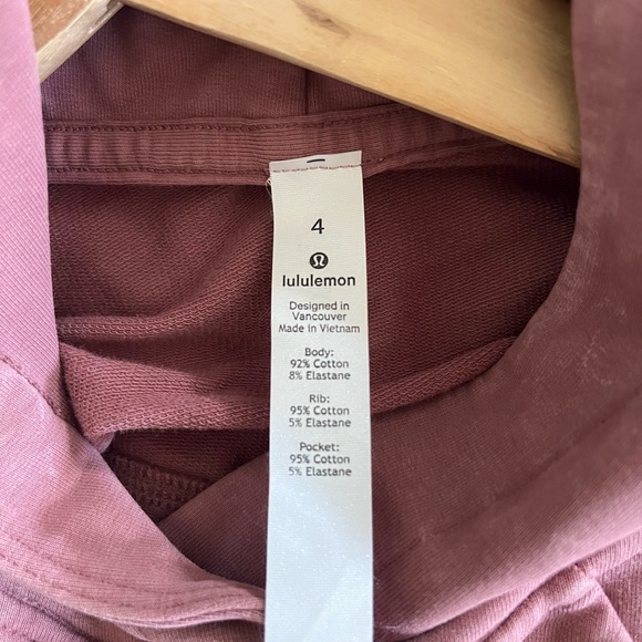 Lululemon Athletica Sweatshirt Mauve East End Summer Like New Size 4 - Picture 2 of 8